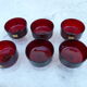 Service of 6 luminarc rubies 70s cups