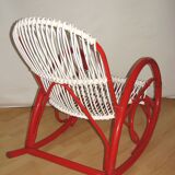 Rattan rocking chair Rohe Noordwolde , 1970s