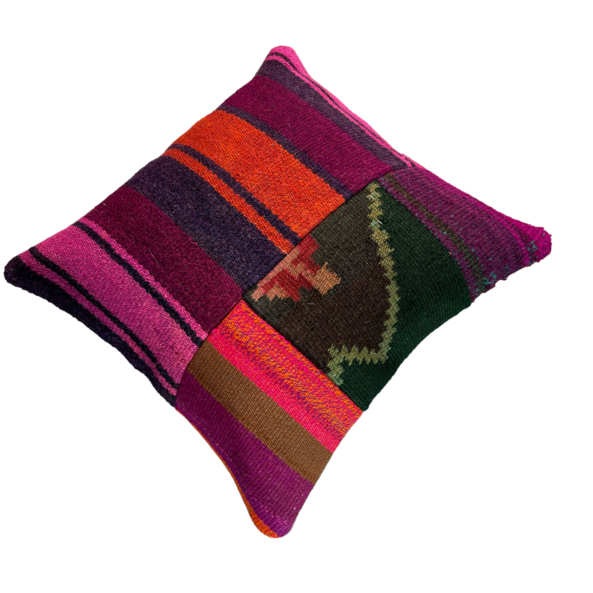 Vintage turkish kilim cushion cover 40 x 40 cm