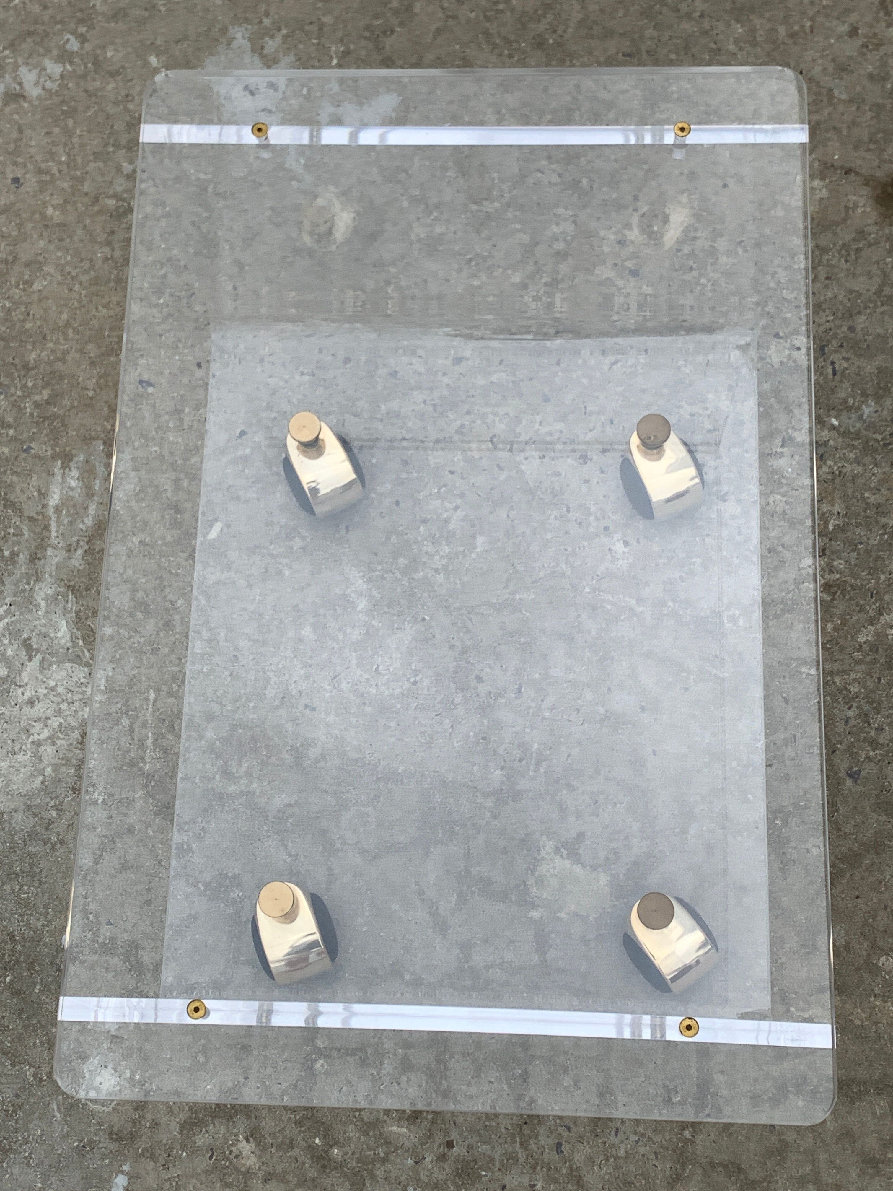 Table basse en plexiglas de David Lange