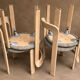 Set of 4 Bruno Rey model 3300 chairs.