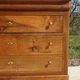 Antique Louis Philippe chest of drawers in solid walnut.