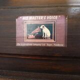 Gramophone with flag "his master's voice"