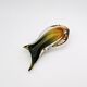 Murano Vase Flavio Poli Seguso Sommerso Green Amber Design 1950s