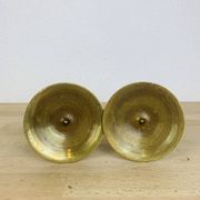 Pair of vintage gilded brass candlesticks