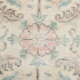 7x10 Rug For Living Room Beige Floral Turkish Rug, 203x303Cm SK20555