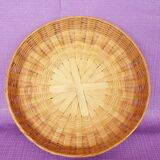 Lot 3 baskets gigogne in vintage rattan 70s/80s