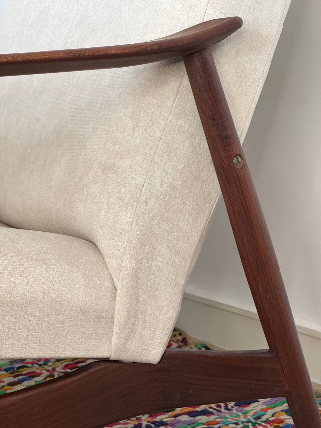 Fauteuil scandinave en teck, années 1960