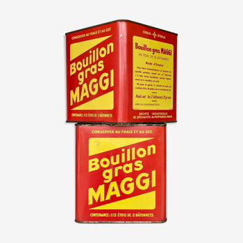 Boxes "bouillon maggi" from the 50s