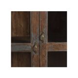 Blue patina glazed cabinet