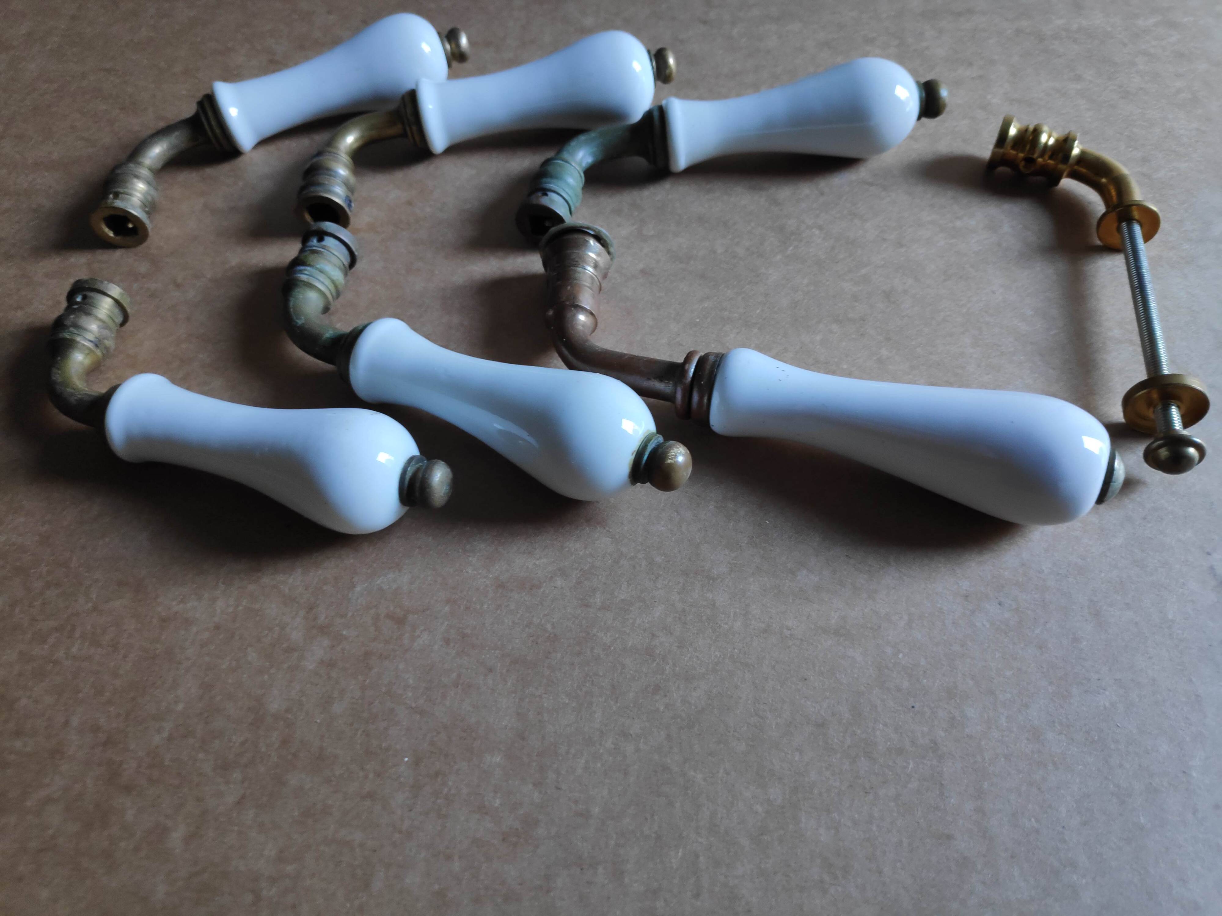 Set of 6 porcelain handles lever (B-0019)