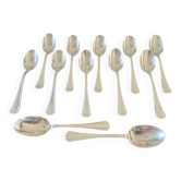 Christofle - Série de 12 cuillères de table modèle Boréal en métal argenté