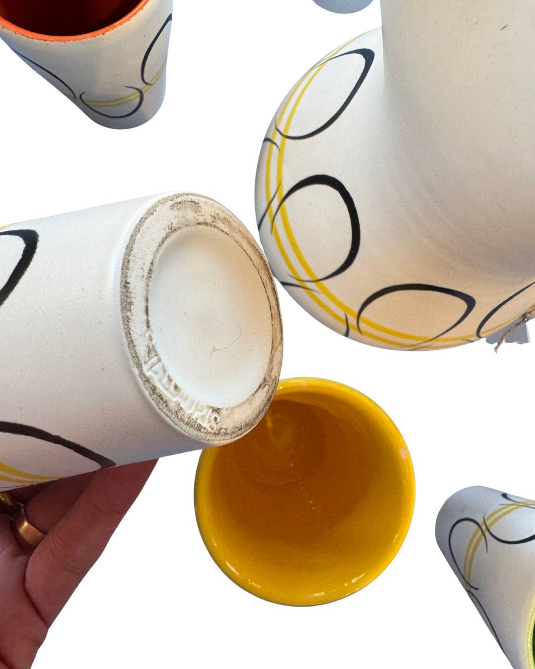 Ensemble Orangade | André Baud | Signé | Vallauris, France | c. 1950s