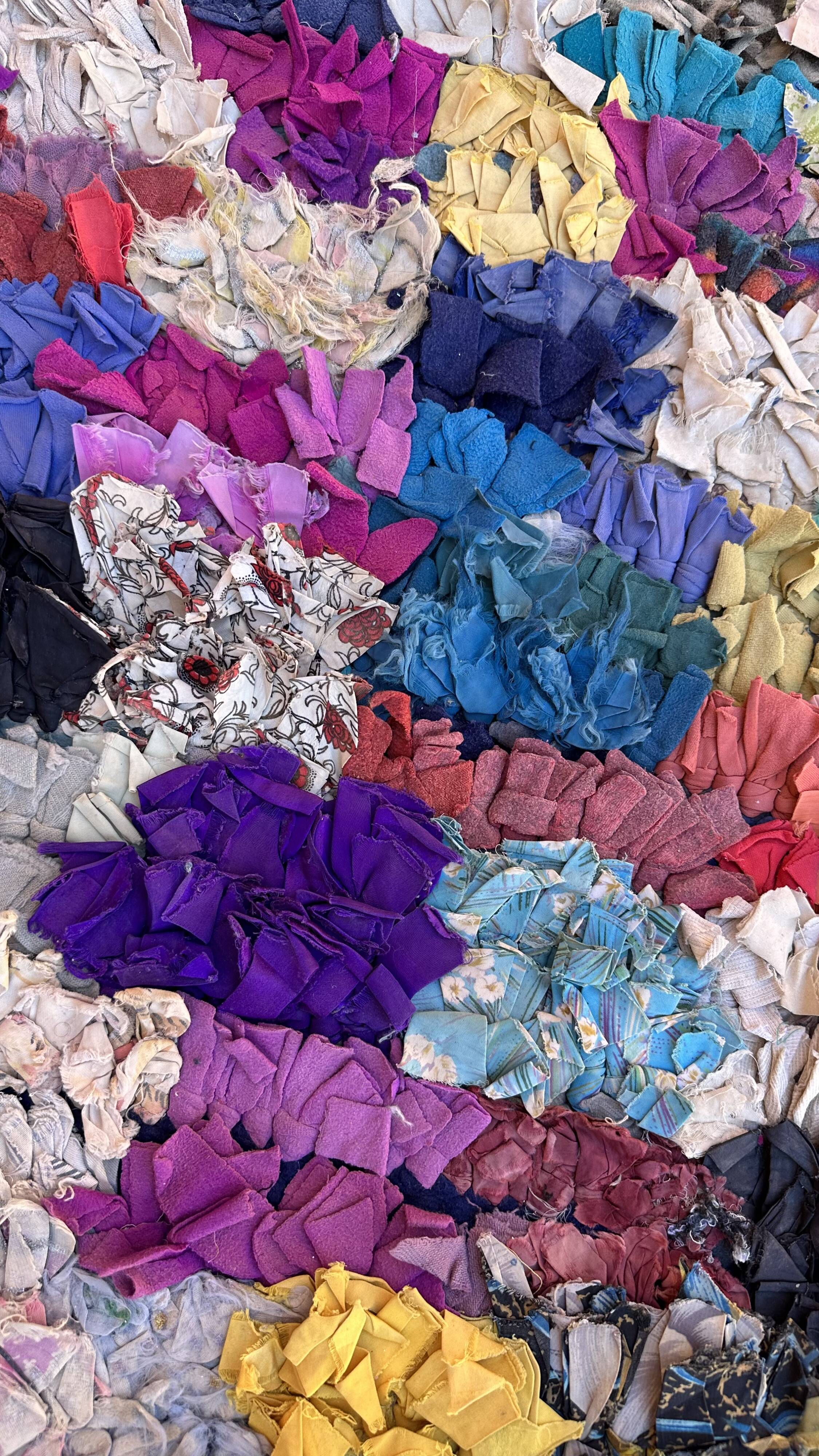 Colorful Boucherouite Moroccan rug - 141 x 254 cm