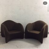 Pair of polyurethane armchairs 1970