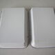 2 old trays trays in white and blue enamel old deco indus factory workshop