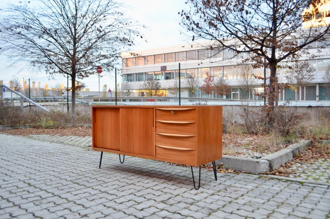 German Mid-Century Walnut Sideboard from A.M.T.