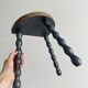 Antique wooden tripod stool with turned legs