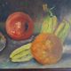 Old still life painting of fruits signed oil on canvas