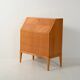 Scandinavian elm & burr-wood secrétaire, 1950s