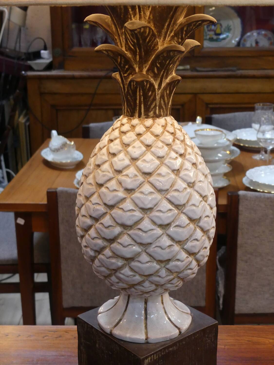 Zaccagnini ceramic pineapple lamp 1960