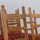 Vintage danish brutalist ladder back oak dining chairs