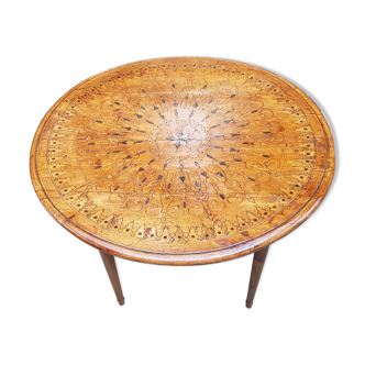 Marquetee painted low table