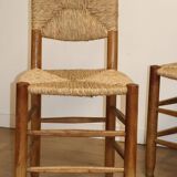 Série de 4 Chaises Charlotte Perriand Modèle "Bauche" Edition BCB