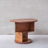 Table centrale moderniste en chêne français du milieu du siècle