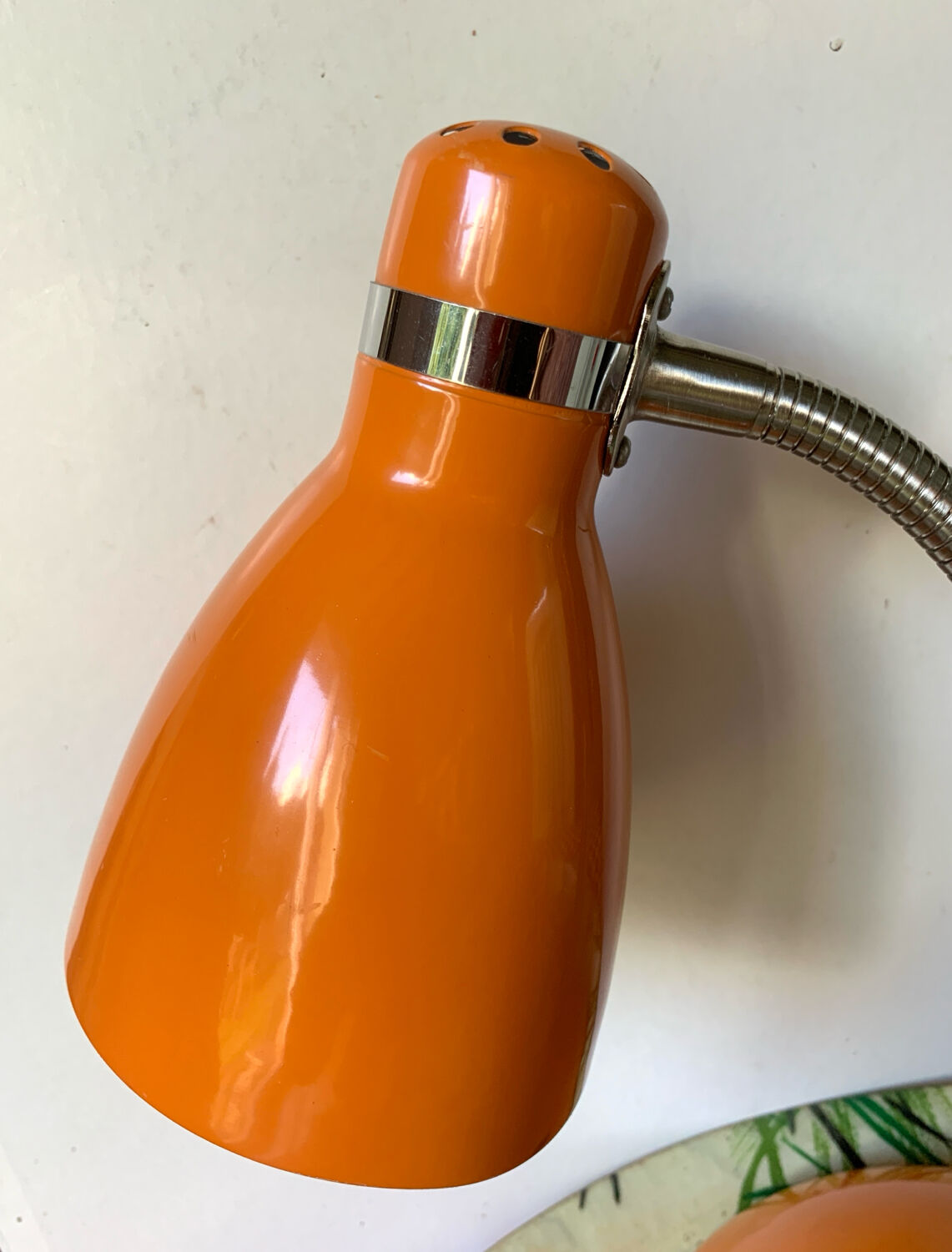 Vintage orange desk lamp