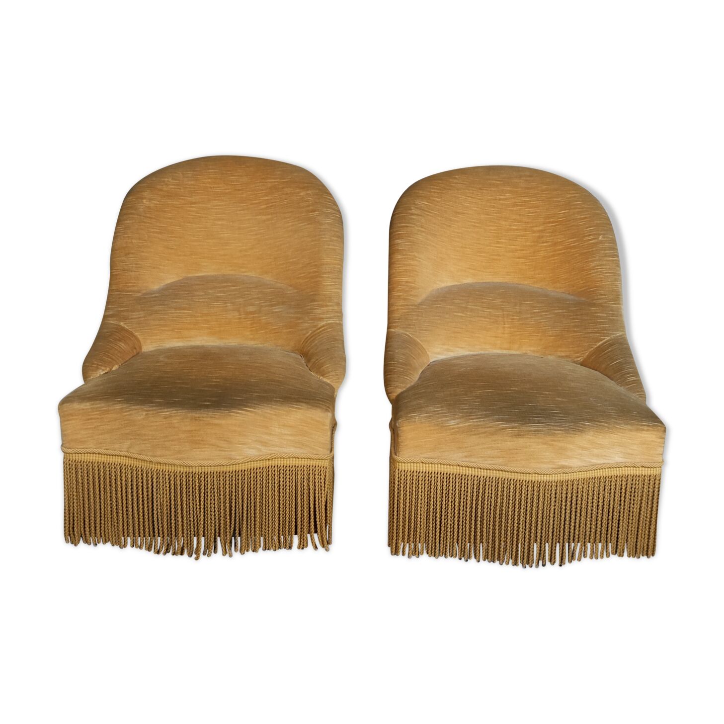 Paire de fauteuils crapaud
