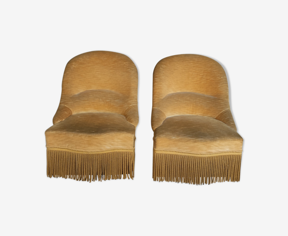 Paire de fauteuils crapaud