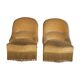 Paire de fauteuils crapaud