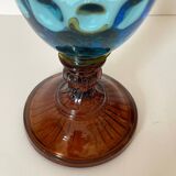 Vase ancien bleu turquoise et ambre