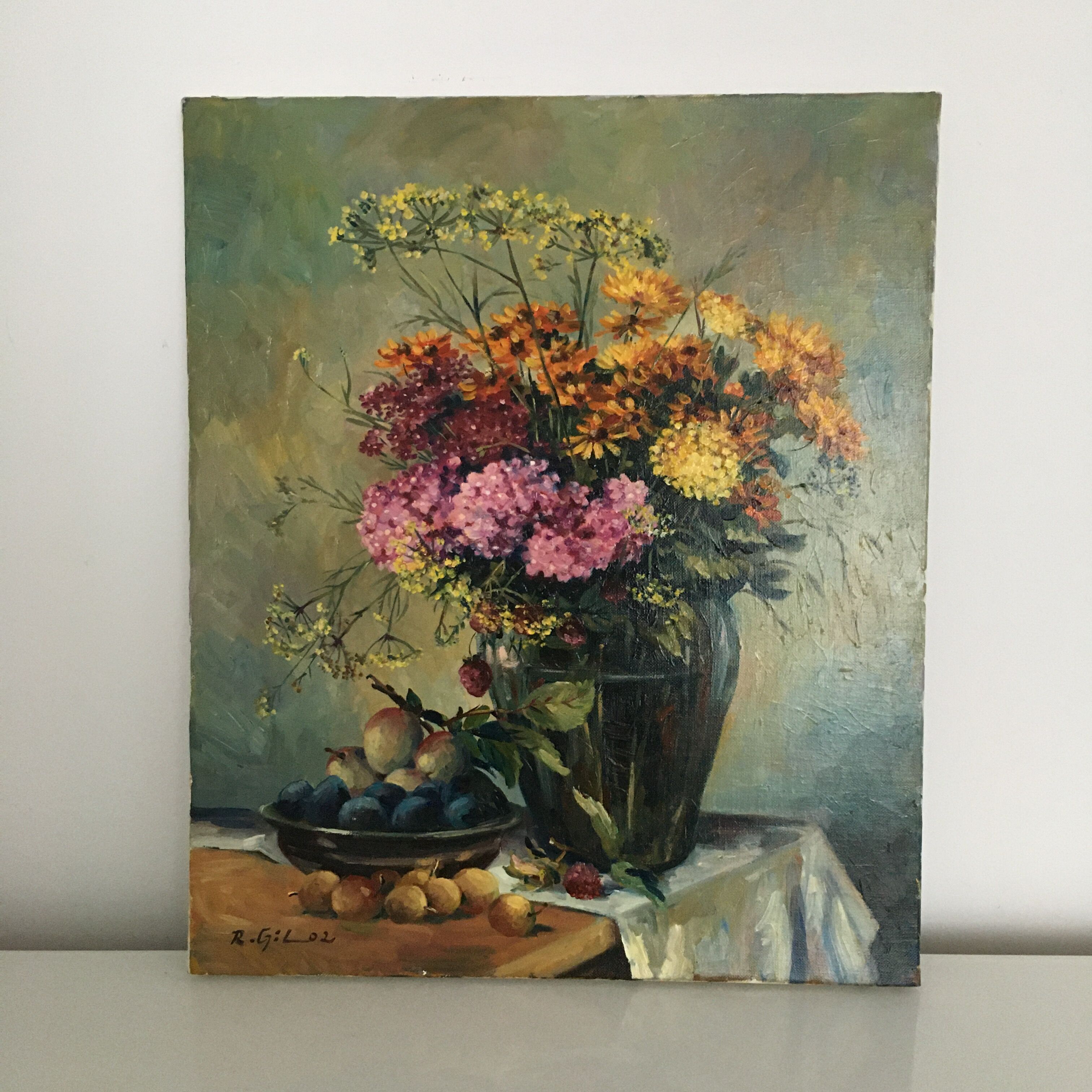 Painting flowers and fruits