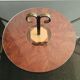 60'S straw marquetry presentation dish