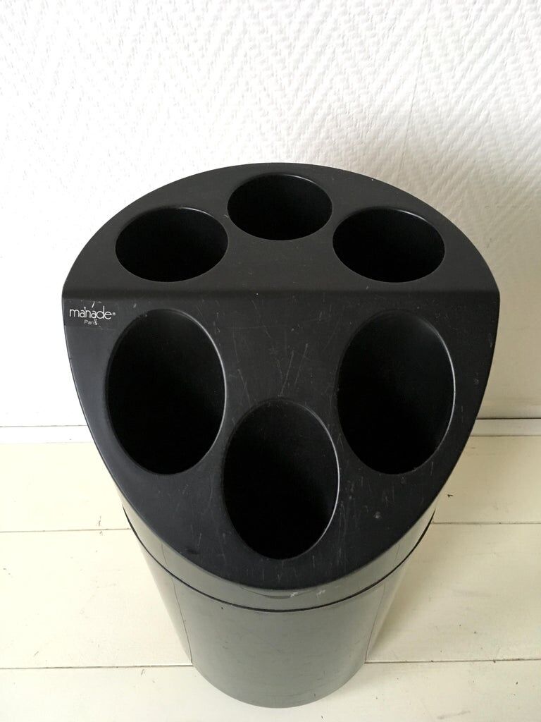 Midcentury black ‘Manade' umbrella stand, Paris