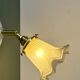 Vintage frosted glass tulip wall light