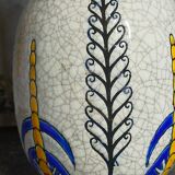 Soliflore bottle vase in fine earthenware boch frères la louvière-keramis early 20th century