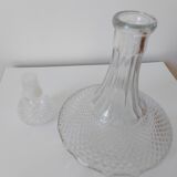 Chiseled glass decanter