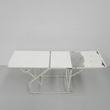 Industrial side table, hospital bed