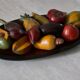 Vintage wooden fruit platter