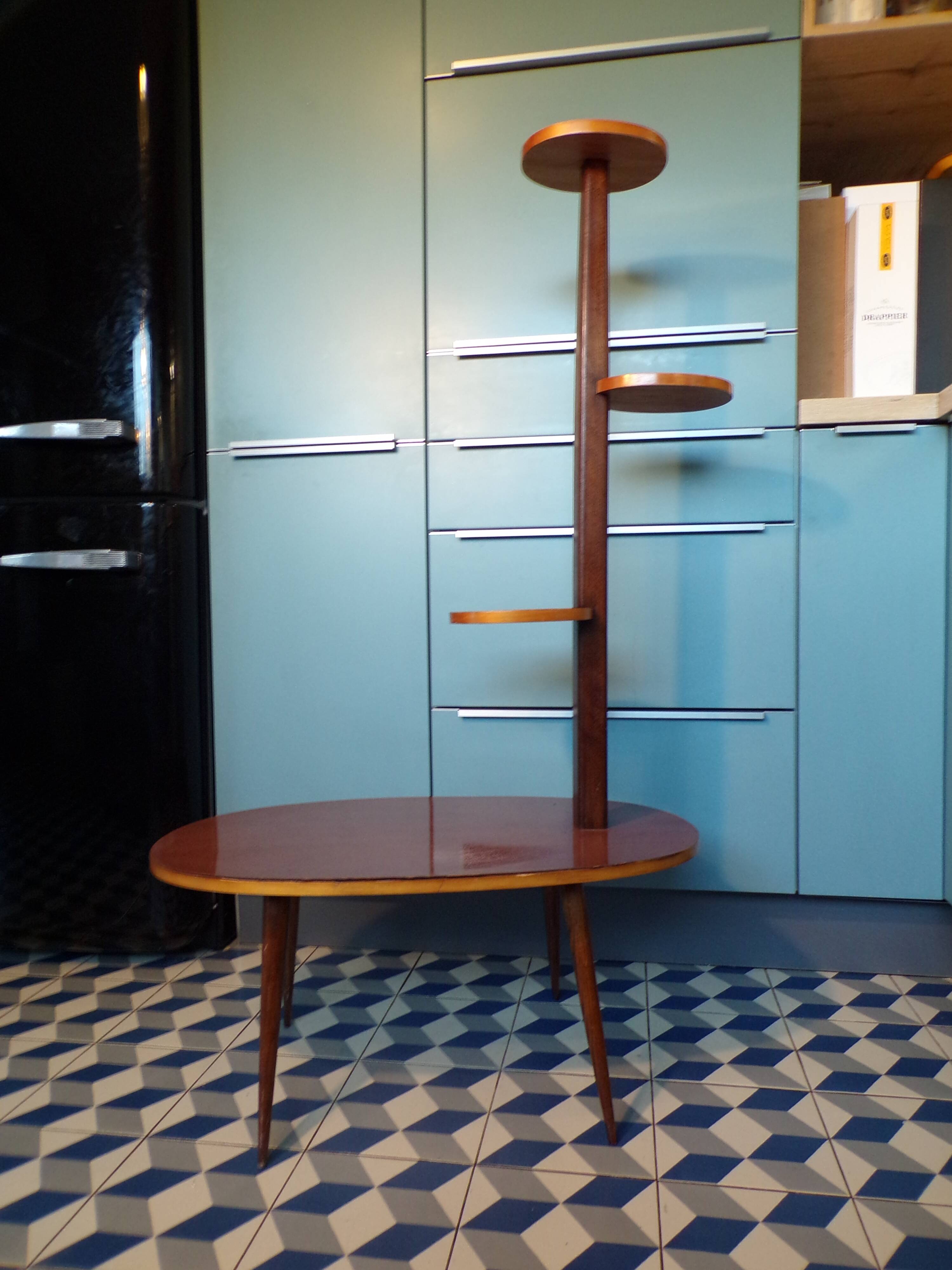 Porte plante vintage en formica