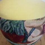 Pouf with canvas patterns