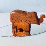 Wooden elephant puzzle