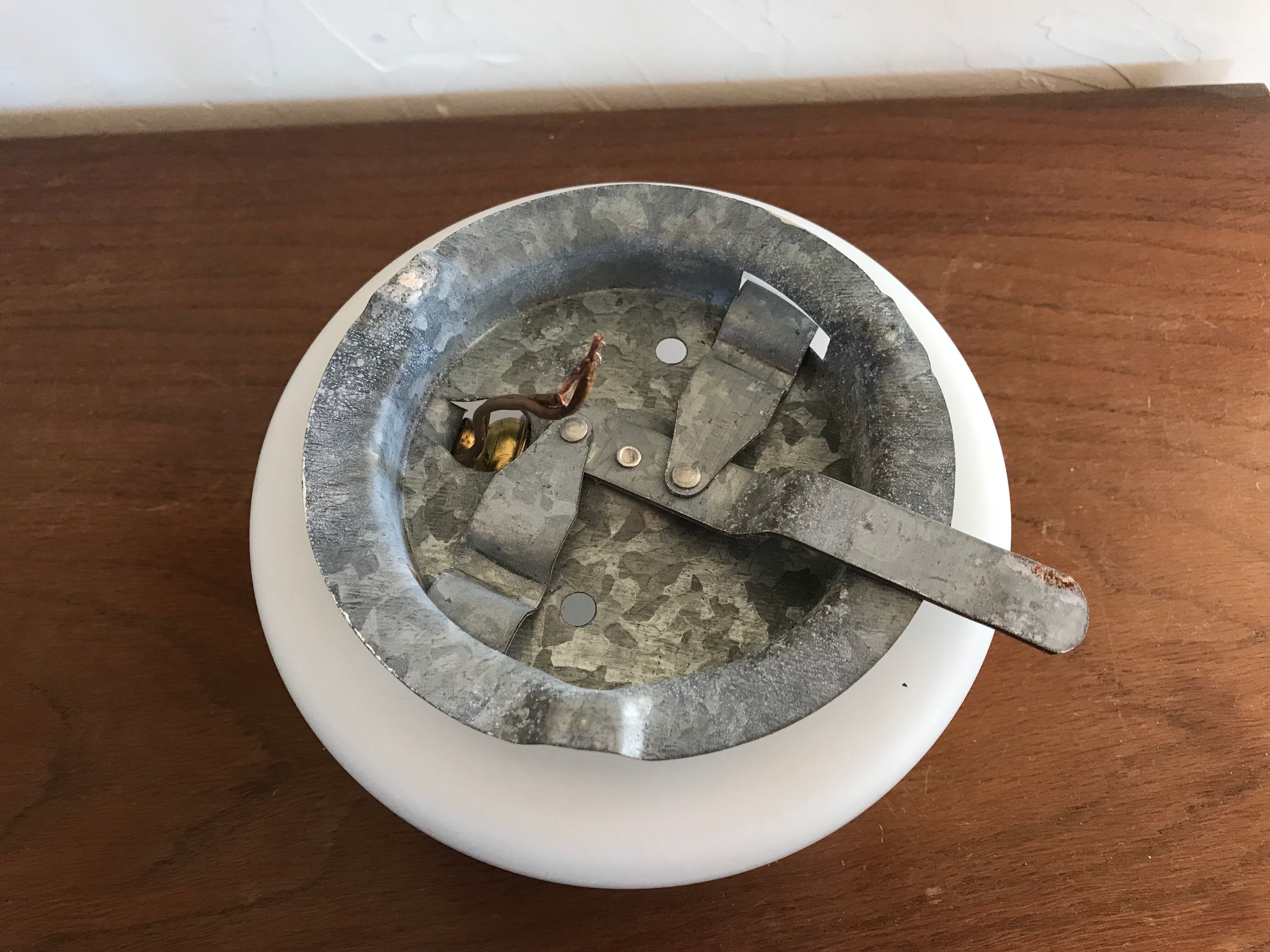 Opaline ceiling light 1970