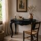 Table à manger  / bureau baroque en hêtre noir