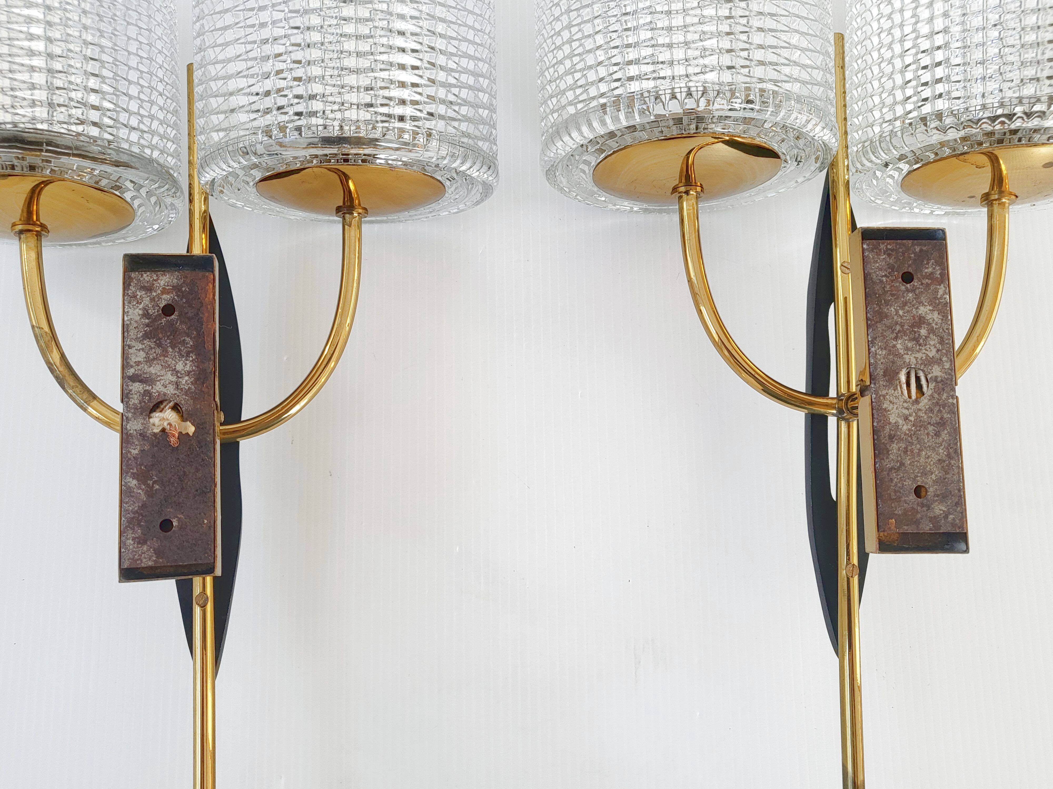 Pair of vintage Arlus wall lights 1950