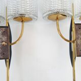 Pair of vintage Arlus wall lights 1950