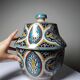 Large ancient jobana from Fes in polychrome faience, Morocco 20th century.